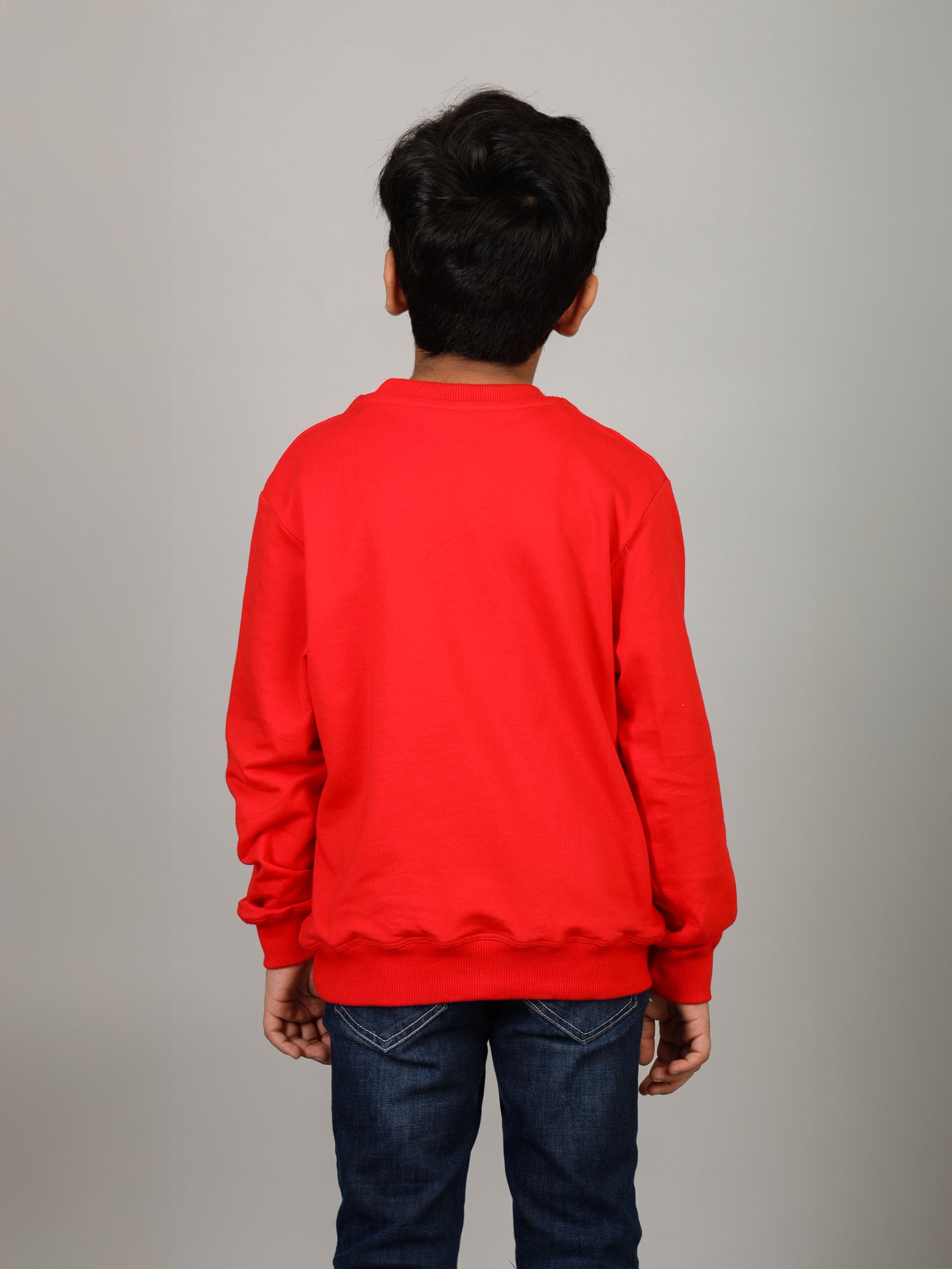 Boys Red Car in Puff Print Sweatshirt