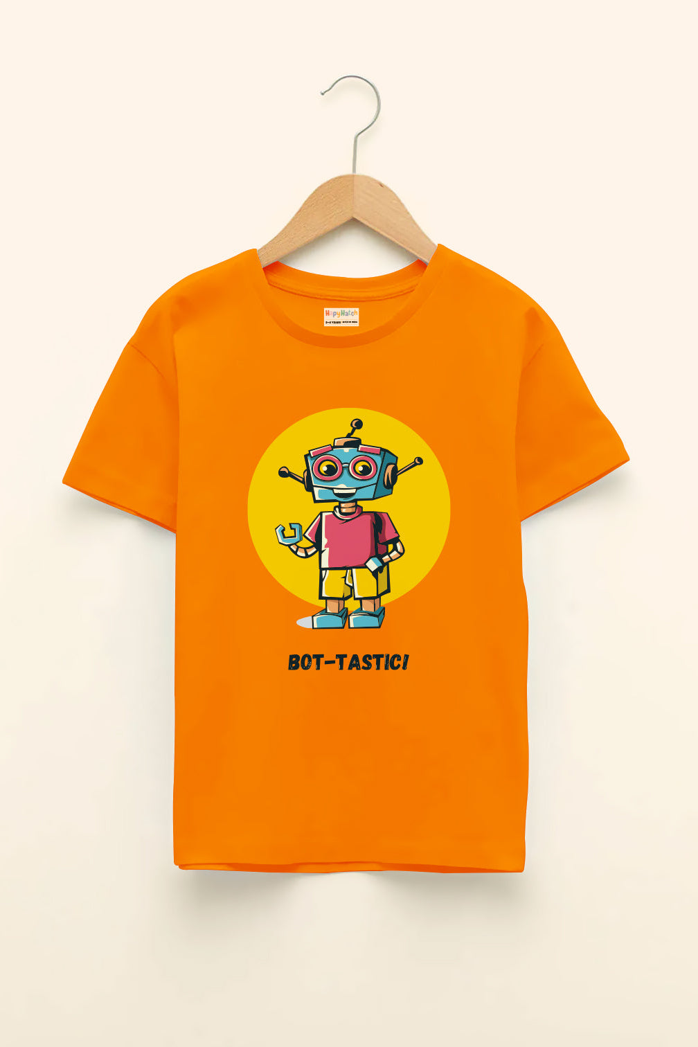Boys Botastic Robot Print Regular Fit Cotton T shirt
