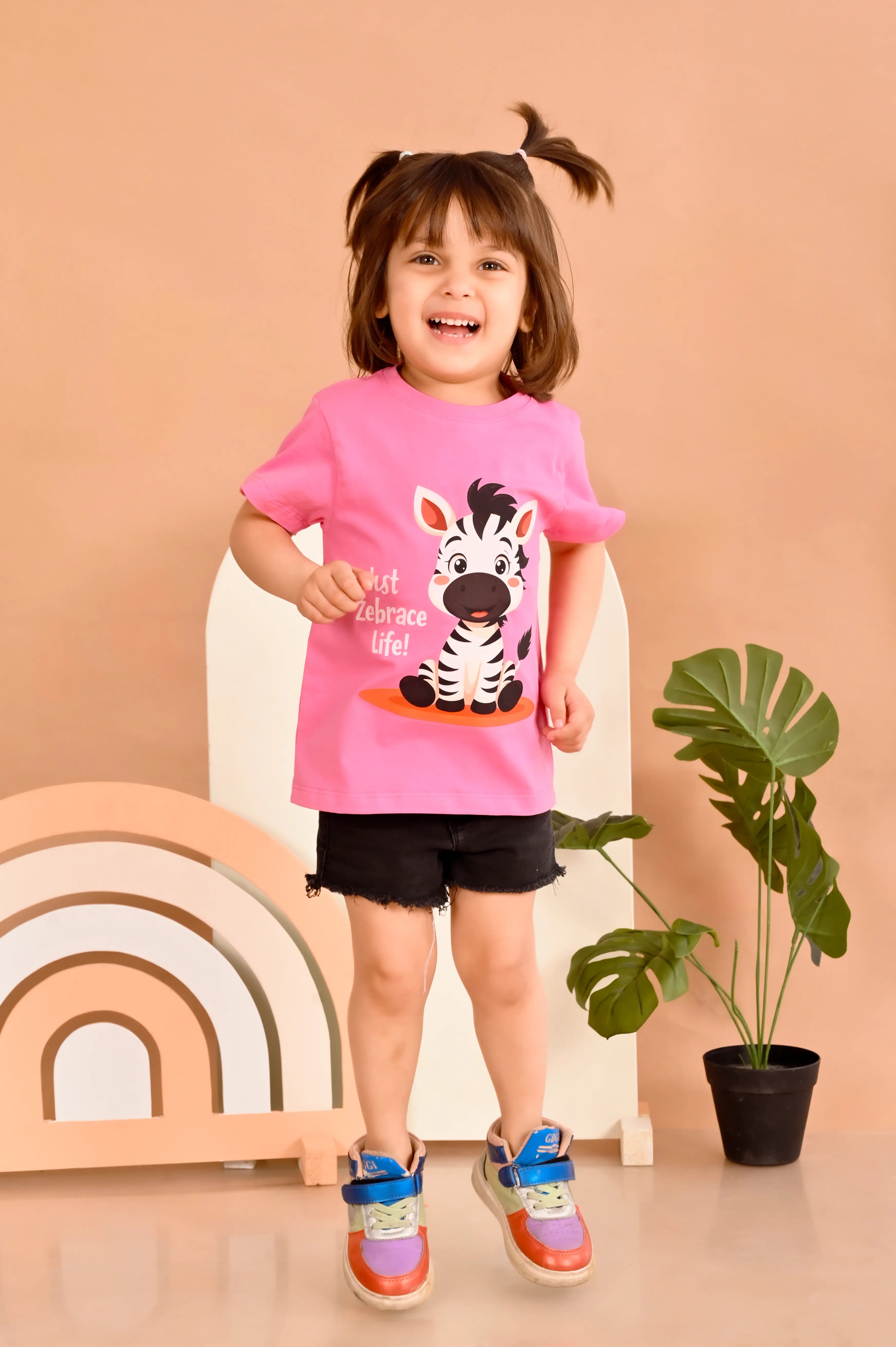 a premium t-shirt made out of 100% cotton in a super cute bubble gum pink color for all the cute daughters out there 
